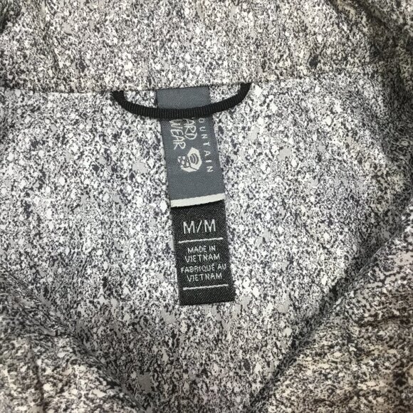 Mountain Hardwear Quilted Women's Jacket Snap Front Sz M Black Gray Lightweight - Picture 10 of 12